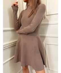 GYDA | WEB限定！！【TINY】ボトルネックニットフレアワンピース(ワンピース)