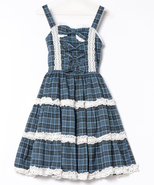 axesfemmekawaiiタータンチェックワンピース ブルー axes femme kawaii タータンチェック ワンピース