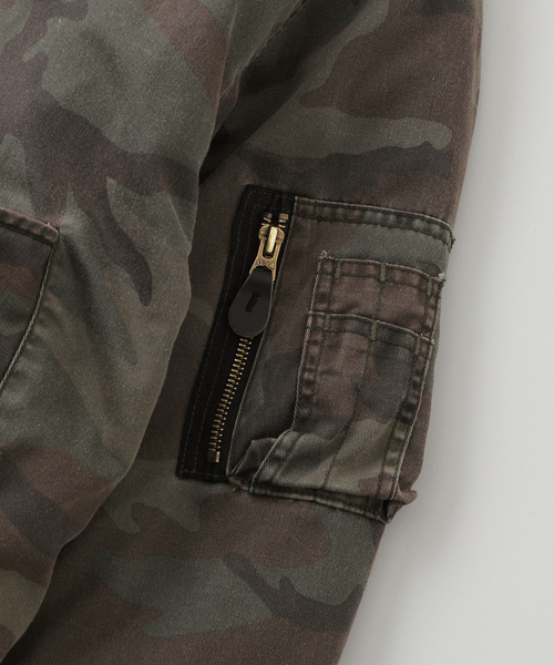 FOSTEX GARMENTS（フォステックスガーメンツ）の「【FOSTEX GARMENTS / フォステックスガーメンツ】MCD ANTIQUE WASH CAMO PADDED BOMB（その他アウター・メンズ・カーキ・LARGE/X-LARGE）」の5枚目の写真