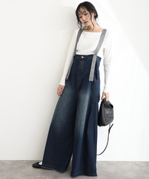 ElegChic（エレグシック）の「ハイウエストバギーサロペパンツ（サロペット/オーバーオール）」