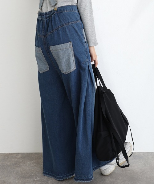 ElegChic（エレグシック）の「ハイウエストバギーサロペパンツ（サロペット/オーバーオール・レディース・ネイビー/ブルー/ネイビー系・M/L/XL/XXL/4L）」の6枚目の写真