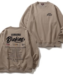 【GENUINE DICKIES/ジェニュインディッキーズ】 裏毛 刺繍&プリント クルーネック 長袖 トレーナー