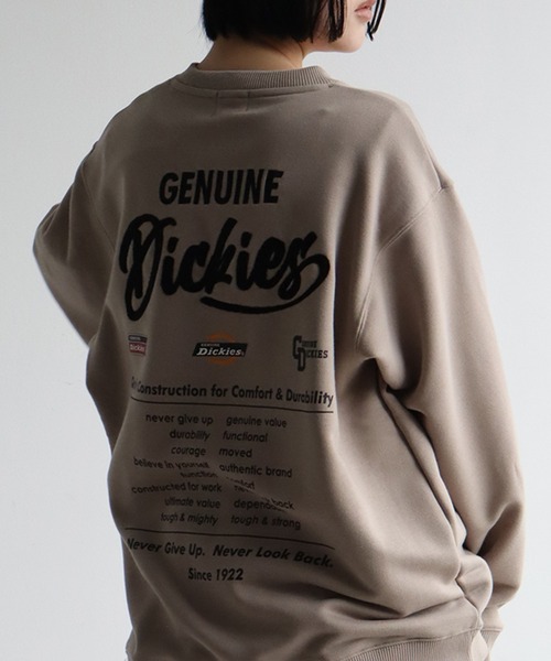 Dickies(ディッキーズ)の「【GENUINE DICKIES/ジェニュインディッキーズ】 裏毛 刺繍&プリント クルーネック 長袖 トレーナー(スウェット・メンズ・グリーン/アッシュグレー/グレイッシュベージュ/スミクロ・XL/M/L)」の5枚目の写真