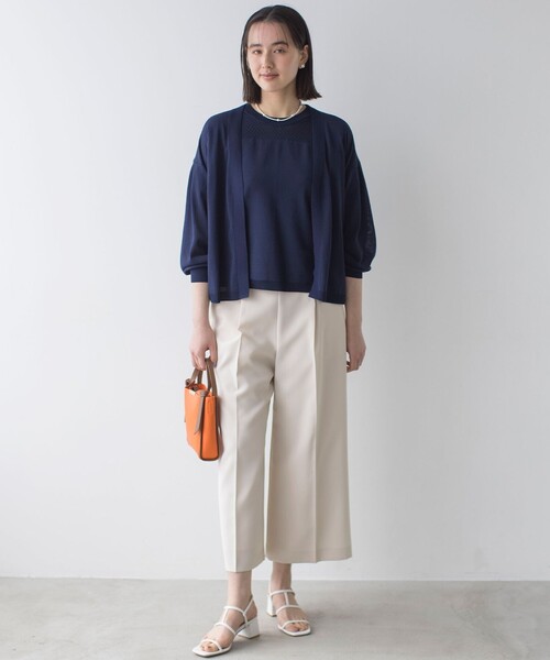 組曲(クミキョク)の「オシャクロス ガウチョパンツ(その他パンツ・レディース・ネイビー系/アイボリー系/ベージュ系/ブラック系/グレー系9・1/2/3)」の4枚目の写真