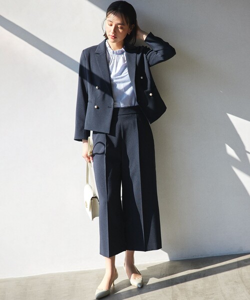 組曲(クミキョク)の「オシャクロス ガウチョパンツ(その他パンツ・レディース・ネイビー系/アイボリー系/ベージュ系/ブラック系/グレー系9・1/2/3)」の5枚目の写真