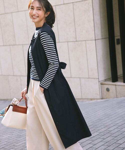 組曲(クミキョク)の「オシャクロス ガウチョパンツ(その他パンツ・レディース・ネイビー系/アイボリー系/ベージュ系/ブラック系/グレー系9・1/2/3)」の8枚目の写真