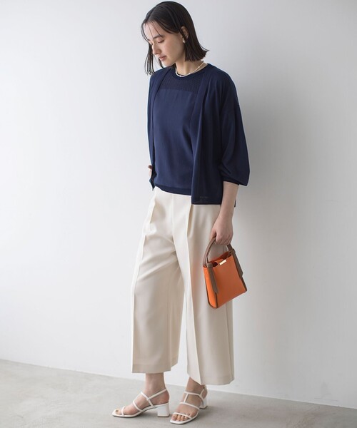 組曲(クミキョク)の「オシャクロス ガウチョパンツ(その他パンツ・レディース・ネイビー系/アイボリー系/ベージュ系/ブラック系/グレー系9・1/2/3)」の9枚目の写真