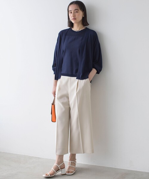 組曲(クミキョク)の「オシャクロス ガウチョパンツ(その他パンツ・レディース・ネイビー系/アイボリー系/ベージュ系/ブラック系/グレー系9・1/2/3)」の10枚目の写真