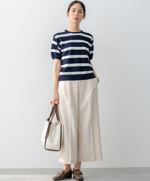 組曲(クミキョク)の「オシャクロス ガウチョパンツ(その他パンツ・レディース・ネイビー系/アイボリー系/ベージュ系/ブラック系/グレー系9・1/2/3)」の15枚目の写真