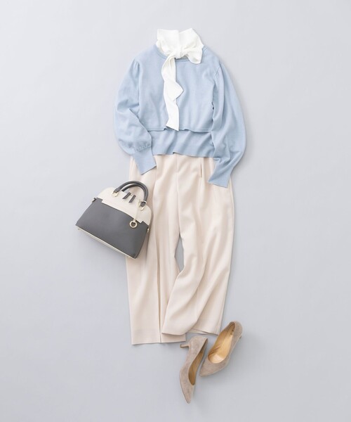 組曲(クミキョク)の「オシャクロス ガウチョパンツ(その他パンツ・レディース・ネイビー系/アイボリー系/ベージュ系/ブラック系/グレー系9・1/2/3)」の18枚目の写真