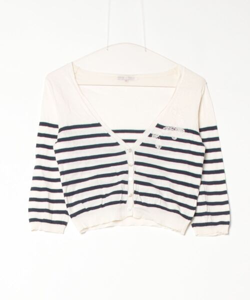 セール/ブランド古着】ボーダー柄ニットカーディガン（カーディガン  
