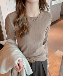 blackdia ocean クルーネックリブカットソー