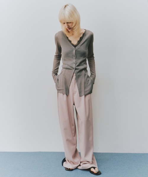 UVカットシアースリットニットカーディガン（カーディガン