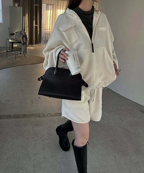 セール】half zip fleece drawstring tops（その他トップス 