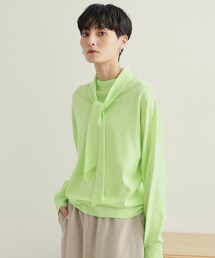 ボウタイニット【洗濯洗い可/抗ピル】