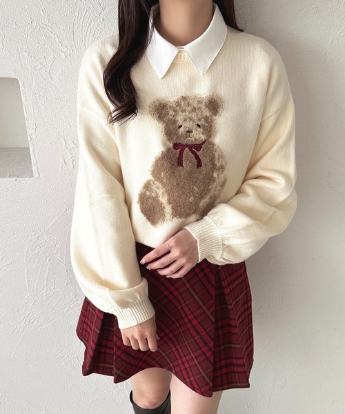 ふわふわ セール】2wayふわふわ襟ニットプルオーバー【ZOZOTOWN限定