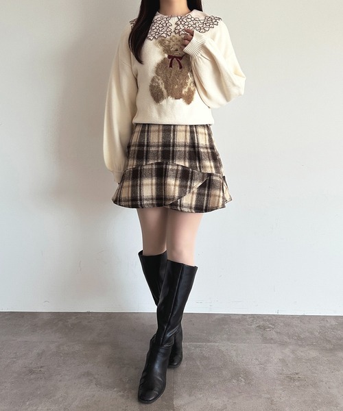 apres jour(アプレジュール)の「ふわふわ起毛ベアニット【ZOZOTOWN限定アイテム】(ニット/セーター・レディース・ボルドー/アイボリー/ネイビー・フリー/X-LARGE)」の11枚目の写真