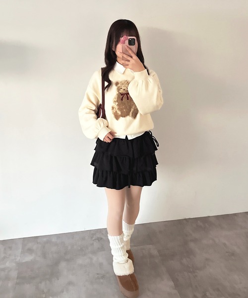 apres jour(アプレジュール)の「ふわふわ起毛ベアニット【ZOZOTOWN限定アイテム】(ニット/セーター・レディース・ボルドー/アイボリー/ネイビー・フリー/X-LARGE)」の14枚目の写真