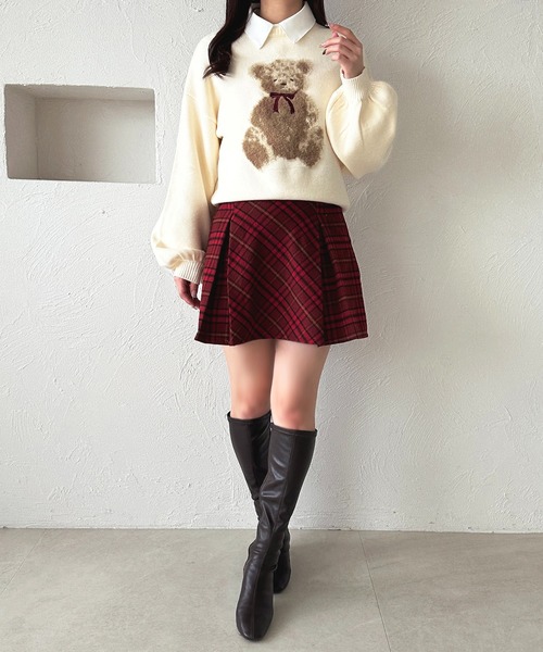 apres jour(アプレジュール)の「ふわふわ起毛ベアニット【ZOZOTOWN限定アイテム】(ニット/セーター・レディース・ボルドー/アイボリー/ネイビー・フリー/X-LARGE)」の6枚目の写真