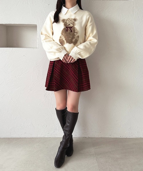 apres jour(アプレジュール)の「ふわふわ起毛ベアニット【ZOZOTOWN限定アイテム】(ニット/セーター・レディース・ボルドー/アイボリー/ネイビー・フリー/X-LARGE)」の7枚目の写真