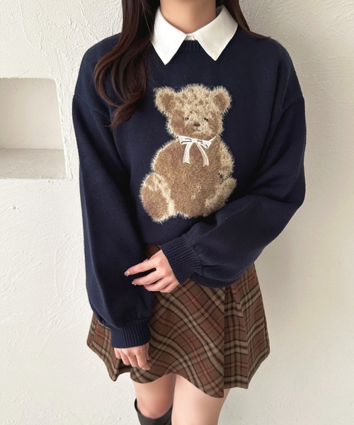 モヘア製セーター着用テディベア 665127 モヘア テディベア セーター付