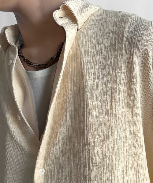 Classical Origin(クラシカルオリジン)の「【Classical Origin】「抜け感纏う。」リンクル加工ドレープドルマンシャツ/Wrinklefinish Dolman Sleeve Shirt(シャツ/ブラウス・メンズ・アイボリー/チャコール・ONE SIZE)」の20枚目の写真