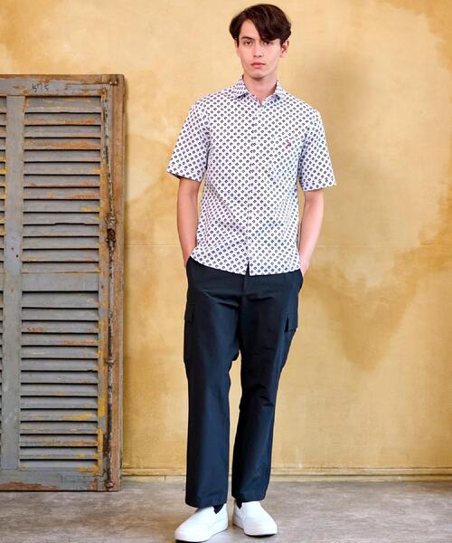 DRESSTERIOR(ドレステリア)の「ポートベロープリント ショートスリーブシャツ(シャツ/ブラウス・メンズ・ホワイト系5/ブラック系4・90/91/92/94)」の7枚目の写真
