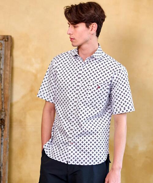 DRESSTERIOR(ドレステリア)の「ポートベロープリント ショートスリーブシャツ(シャツ/ブラウス・メンズ・ホワイト系5/ブラック系4・90/91/92/94)」の9枚目の写真