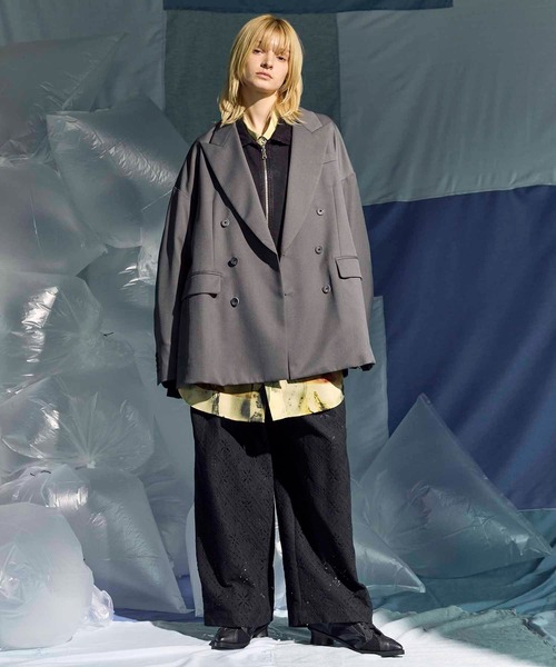 UNISEX》Prime-Over Chemical Over-Dye Sweat Zip Up Blouson