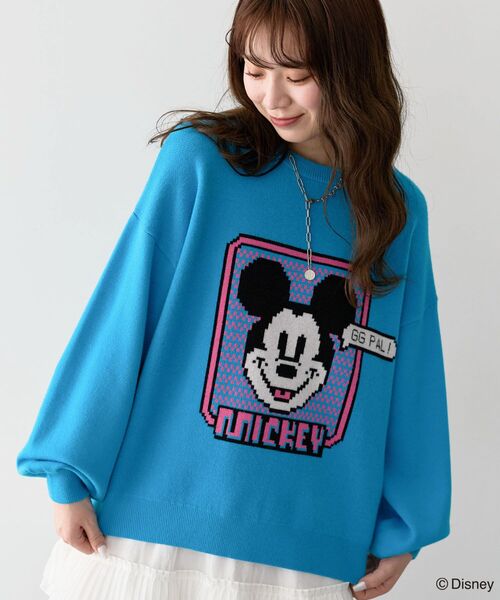 Disney（ディズニー）の「ミッキー＆フレンズ/ジャガードニットプルオーバー（ニット/セーター・レディース・ブルー/ピンク・FREE）」の16枚目の写真