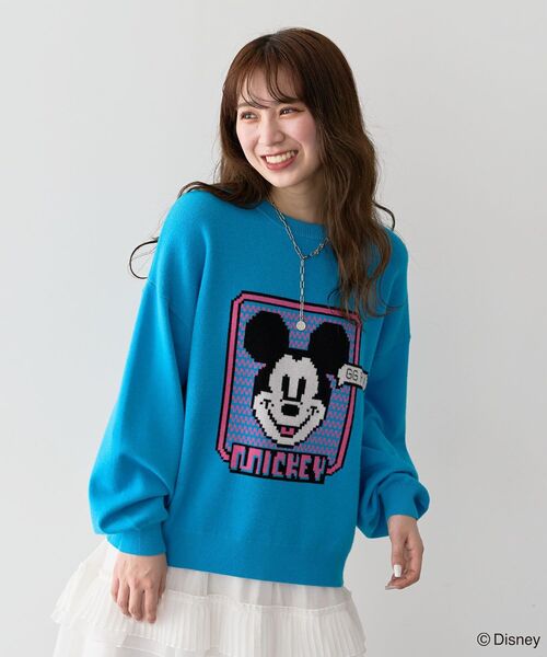 Disney（ディズニー）の「ミッキー＆フレンズ/ジャガードニットプルオーバー（ニット/セーター・レディース・ブルー/ピンク・FREE）」の20枚目の写真