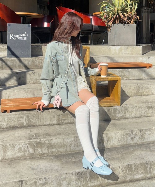 FOREVER 21(フォーエバー トゥエンティーワン)の「【2025SS】フラットベルトパンプス(パンプス・レディース・ブラック/ライトブルー・MEDIUM/LARGE)」の15枚目の写真