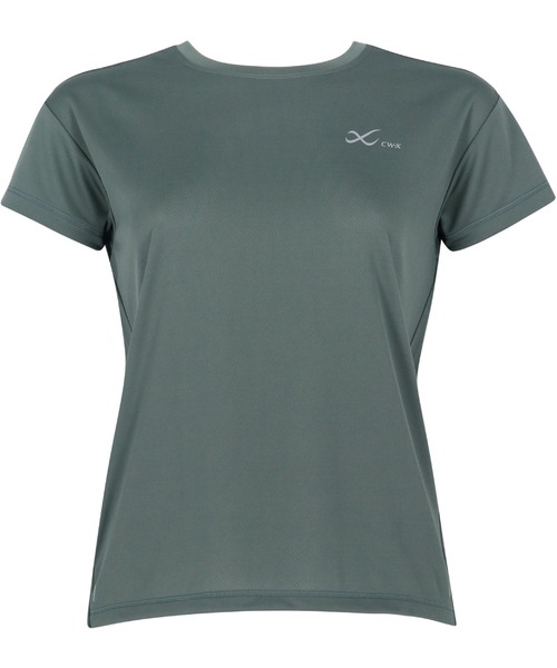 CW-X(シーダブリューエックス)の「「薄軽ランニングシャツ」 3分袖(Tシャツ/カットソー・レディース・ブラック/ライトピンク/ブルー/ライトグリーン/イエロー/エンジ/オリーブ/グレイッシュブルー/ダークグレー/ベージュ系その他/サックスブルー・L/M/S/LL)」の4枚目の写真