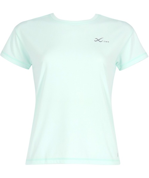 CW-X(シーダブリューエックス)の「「薄軽ランニングシャツ」 3分袖(Tシャツ/カットソー・レディース・ブラック/ライトピンク/ブルー/ライトグリーン/イエロー/エンジ/オリーブ/グレイッシュブルー/ダークグレー/ベージュ系その他/サックスブルー・L/M/S/LL)」の5枚目の写真