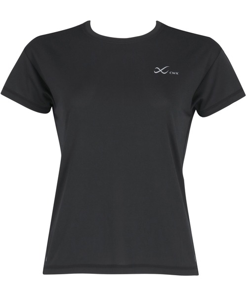 CW-X(シーダブリューエックス)の「「薄軽ランニングシャツ」 3分袖(Tシャツ/カットソー・レディース・ブラック/ライトピンク/ブルー/ライトグリーン/イエロー/エンジ/オリーブ/グレイッシュブルー/ダークグレー/ベージュ系その他/サックスブルー・L/M/S/LL)」の1枚目の写真