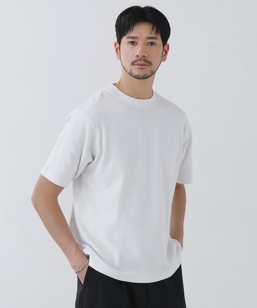 SPU(スプ)の「スパンフライス半袖カットソー(Tシャツ/カットソー・メンズ・ブラック/ホワイト/杢グレー・S/M/L/XL)」の18枚目の写真