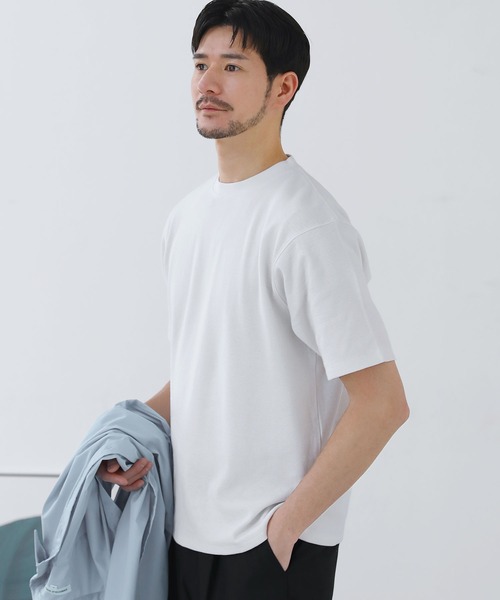 SPU(スプ)の「スパンフライス半袖カットソー(Tシャツ/カットソー・メンズ・ブラック/ホワイト/杢グレー・S/M/L/XL)」の21枚目の写真