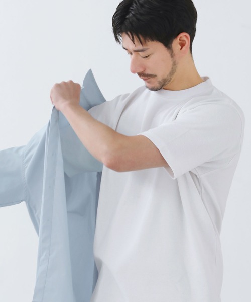 SPU(スプ)の「スパンフライス半袖カットソー(Tシャツ/カットソー・メンズ・ブラック/ホワイト/杢グレー・S/M/L/XL)」の22枚目の写真