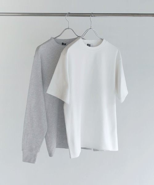 SPU(スプ)の「スパンフライス半袖カットソー(Tシャツ/カットソー・メンズ・ブラック/ホワイト/杢グレー・S/M/L/XL)」の7枚目の写真
