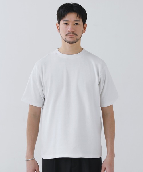 SPU(スプ)の「スパンフライス半袖カットソー(Tシャツ/カットソー・メンズ・ブラック/ホワイト/杢グレー・S/M/L/XL)」の9枚目の写真