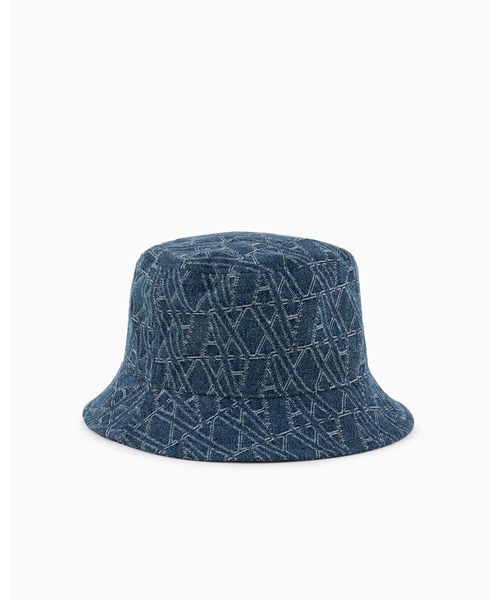 ARMANI EXCHANGE(アルマーニエクスチェンジ)の「【A|X アルマーニ エクスチェンジ】オールオーバーロゴ デニムバケットハット(ハット・レディース・その他・M/L/XS/S)」の2枚目の写真