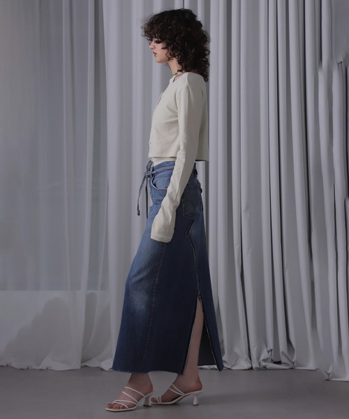 ROSE BUD(ローズバッド)の「(CREOLME)リブカットアンサンブル(アンサンブル・レディース・ピンク/ホワイト/ブラック・ONE SIZE)」の5枚目の写真