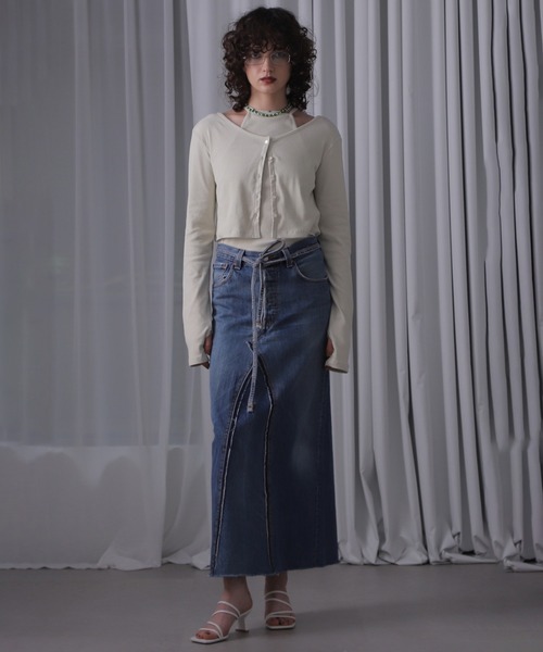 ROSE BUD(ローズバッド)の「(CREOLME)リブカットアンサンブル(アンサンブル・レディース・ピンク/ホワイト/ブラック・ONE SIZE)」の4枚目の写真