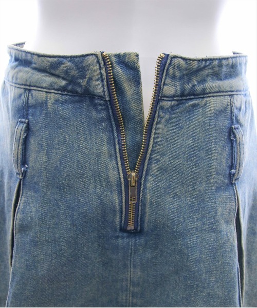 clear（クリア）の「レイヤード風デニムプリーツミニスカート [着回し力万能]≪SS新作≫（デニムスカート・レディース・ブラック/ブルー・M/S）」の10枚目の写真