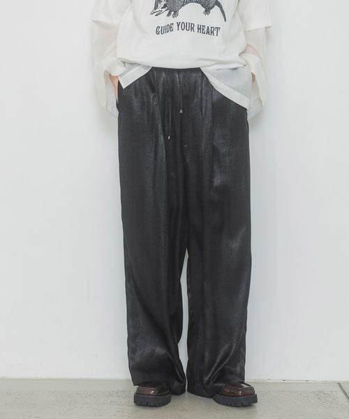 JEANASIS(ジーナシス)の「グリッターイージーパンツ/324946(その他パンツ・レディース・ピンク/ブラウン/ブラック/シルバー・FREE)」の6枚目の写真