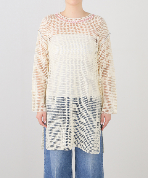 PONTI(ポンティ)の「PONTI Mesh knitting Pullover PO1Q002-C:ニット(ニット/セーター・レディース・ホワイト・FREE)」の12枚目の写真