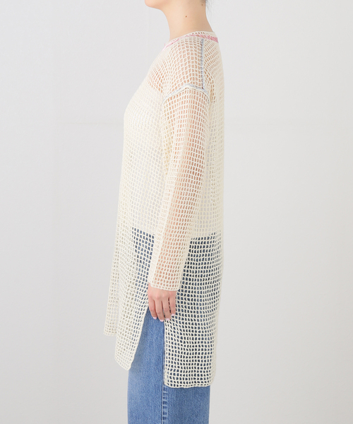 セール】PONTI Mesh knitting Pullover PO1Q002-C：ニット