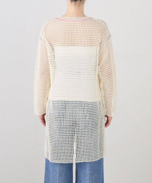 PONTI(ポンティ)の「PONTI Mesh knitting Pullover PO1Q002-C:ニット(ニット/セーター・レディース・ホワイト・FREE)」の10枚目の写真