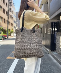 雑材縦長トートバッグ