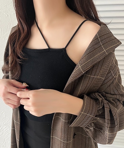 apres jour（アプレジュール）の「変形カップ付きキャミソール（キャミソール・レディース・アイボリー/ブラック・X-LARGE/フリー）」の11枚目の写真